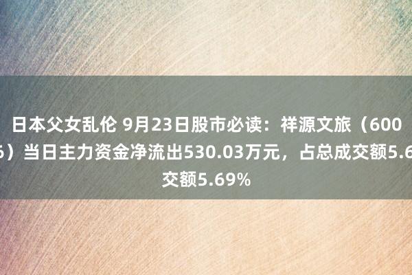 日本父女乱伦 9月23日股市必读：祥源文旅（600576）当日主力资金净流出530.03万元，占总成交额5.69%