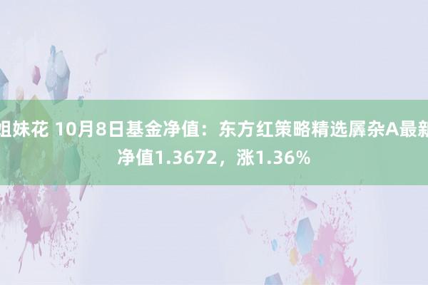 姐妹花 10月8日基金净值：东方红策略精选羼杂A最新净值1.3672，涨1.36%