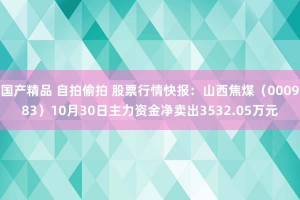 国产精品 自拍偷拍 股票行情快报：山西焦煤（000983）10月30日主力资金净卖出3532.05万元