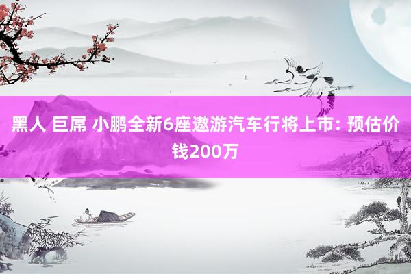 黑人 巨屌 小鹏全新6座遨游汽车行将上市: 预估价钱200万