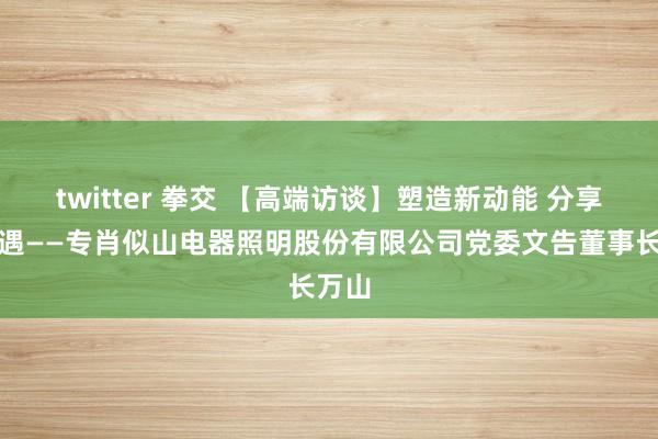 twitter 拳交 【高端访谈】塑造新动能 分享新机遇——专肖似山电器照明股份有限公司党委文告董事长万山