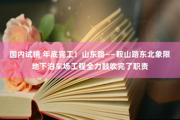 国内试镜 年底完工！山东路——鞍山路东北象限地下泊车场工程全力鼓吹完了职责