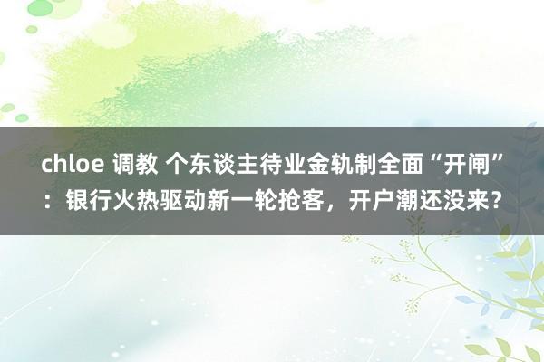 chloe 调教 个东谈主待业金轨制全面“开闸”：银行火热驱动新一轮抢客，开户潮还没来？