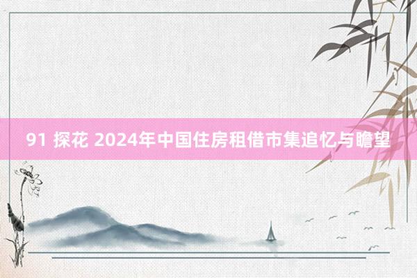 91 探花 2024年中国住房租借市集追忆与瞻望