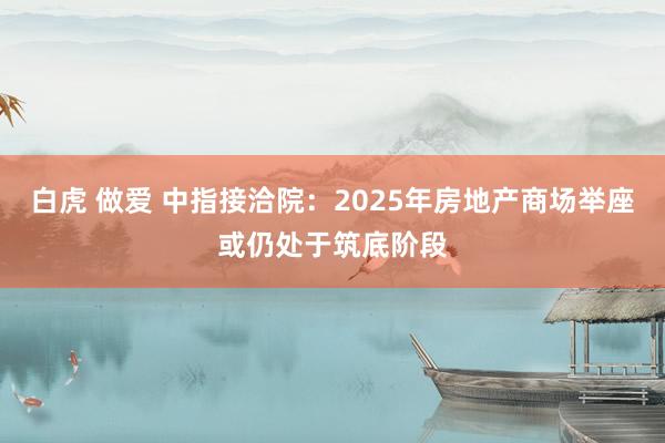 白虎 做爱 中指接洽院：2025年房地产商场举座或仍处于筑底阶段