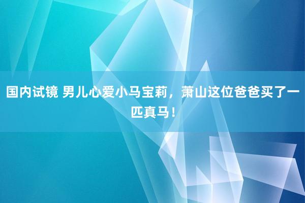 国内试镜 男儿心爱小马宝莉，萧山这位爸爸买了一匹真马！