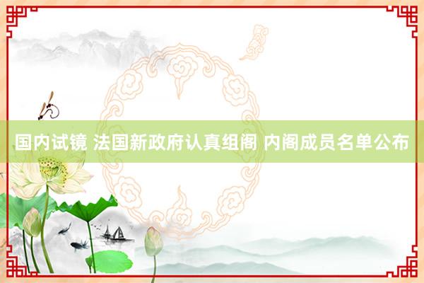 国内试镜 法国新政府认真组阁 内阁成员名单公布