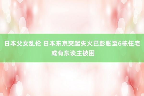 日本父女乱伦 日本东京突起失火已彭胀至6栋住宅 或有东谈主被困