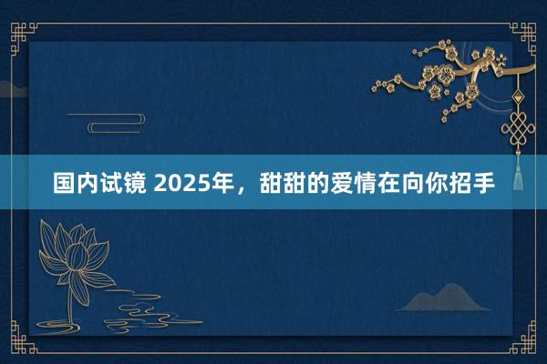 国内试镜 2025年，甜甜的爱情在向你招手