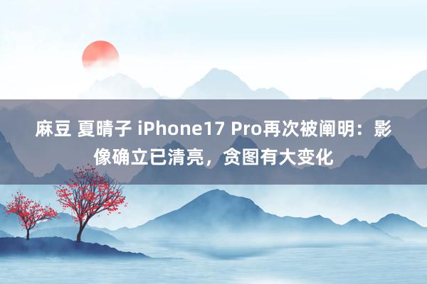 麻豆 夏晴子 iPhone17 Pro再次被阐明：影像确立已清亮，贪图有大变化