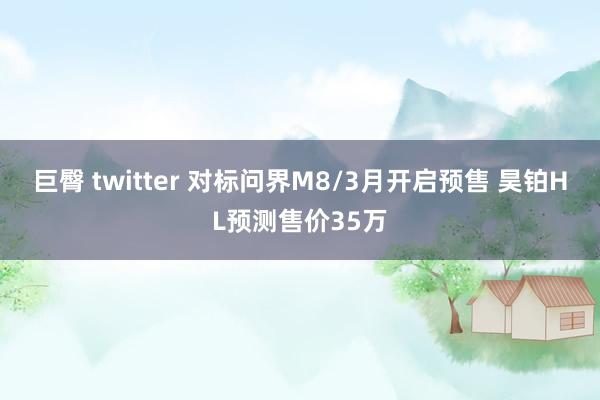 巨臀 twitter 对标问界M8/3月开启预售 昊铂HL预测售价35万